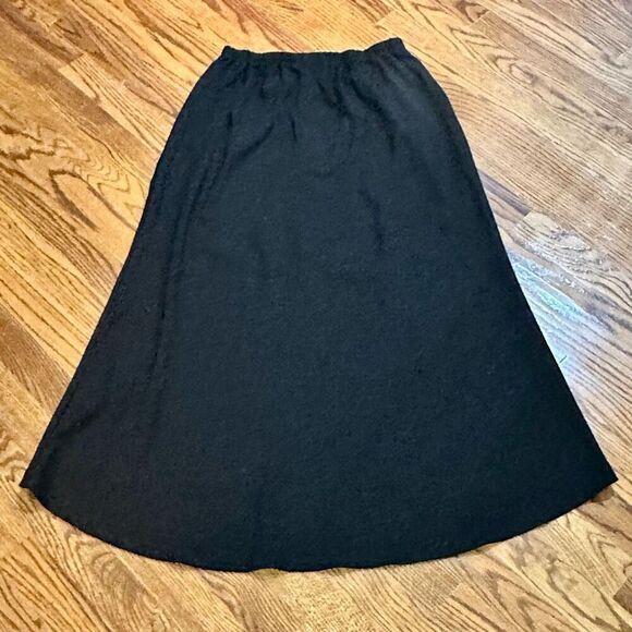 Bryn Walker Wool Blend Hi-Low Black Skirt - Picture 2 of 6
